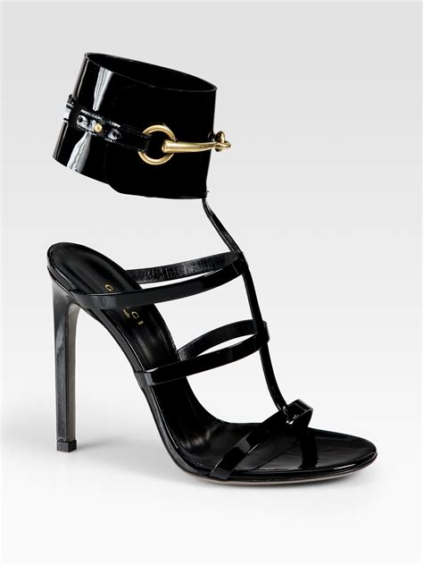 gucci black horsebit sandals